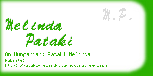 melinda pataki business card